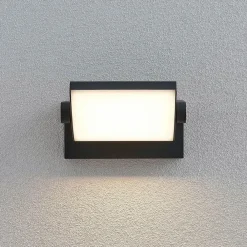 Lindby utendørs LED-vegglampe Sherin, sett med 2, svingbar| Kommersiell Utebelysning