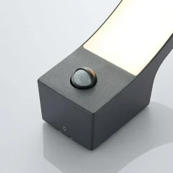 Lindby utendørs LED-vegglampe Ilvita, sensor, antrasitt, IP54| Vegglamper Med Sensor|Utebelysning Med Sensor