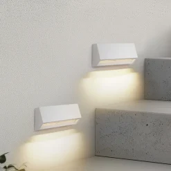 Lindby utendørs LED-vegglampe Appeso, lengde 22 cm, sett med 2 stk New