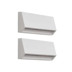 Lindby utendørs LED-vegglampe Appeso, lengde 22 cm, sett med 2 stk New