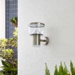 Lindby utendørs LED-vegglampe Antje, stål, 23 cm, IP44 Best