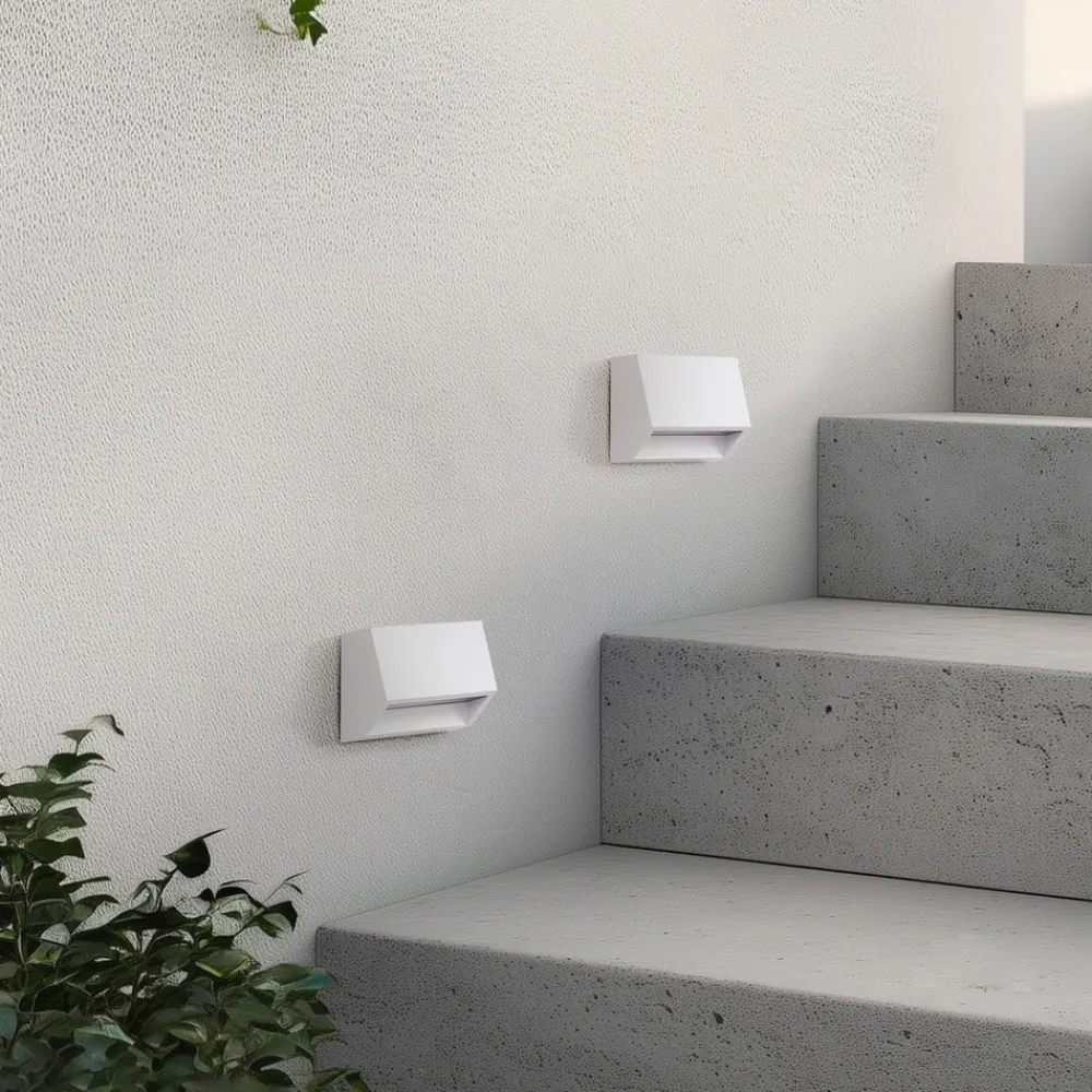 Lindby utendørs LED-vegglampe Appeso, bredde 10 cm, sett med 2 stk Best