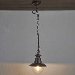 Lindby utendørs pendellampe Eddie, rust, metall, IP44, E27| Pendellamper Utendørs