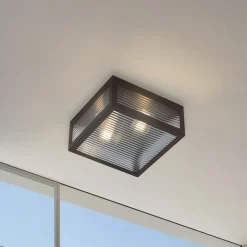 Lindby utendørs taklampe Bolgar, svart, metall, glass Sale