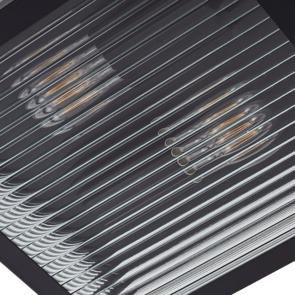 Lindby utendørs taklampe Bolgar, svart, metall, glass Sale