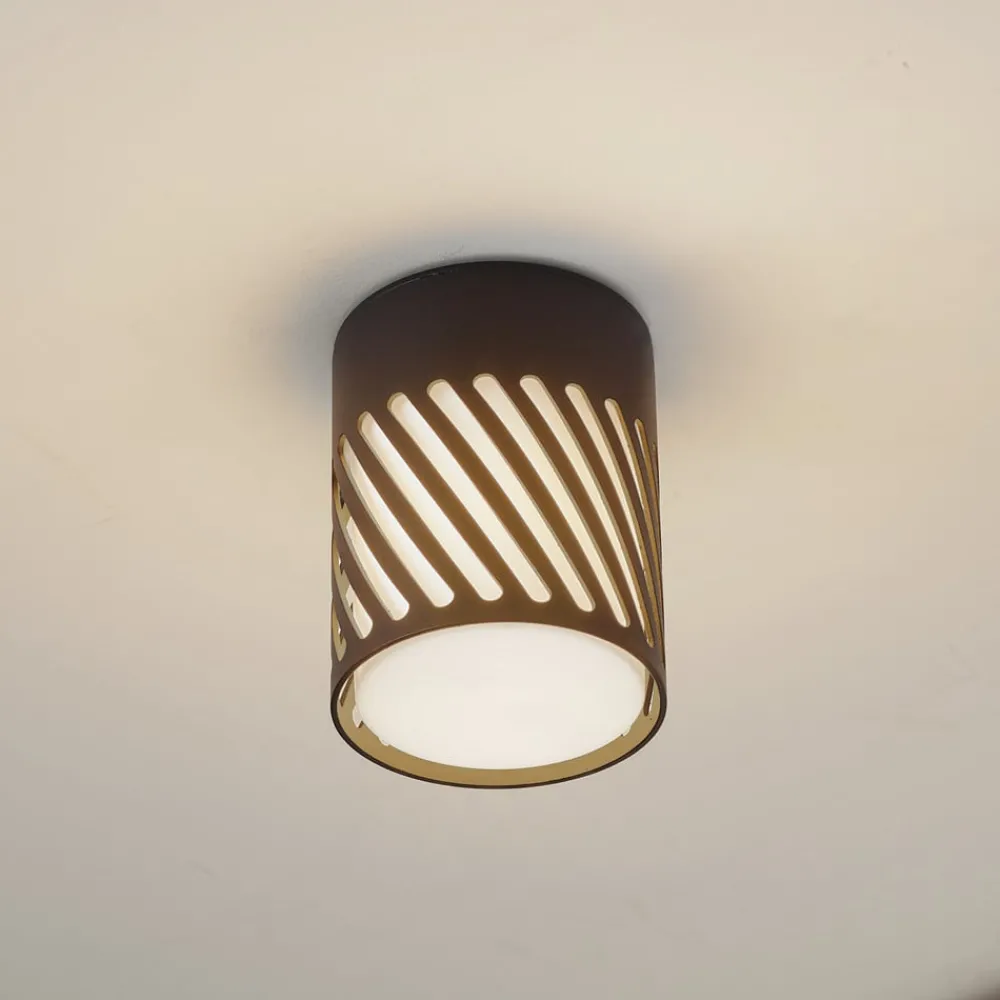 Lindby utendørs taklampe Lurinda, 10,5 cm, svart, aluminium,| Terrassebelysning|Taklamper Utendørs