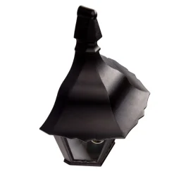 Lindby utendørs vegglampe Lieva, høyde 44 cm, svart, glass Hot