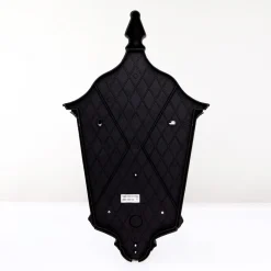 Lindby utendørs vegglampe Lieva, høyde 44 cm, svart, glass Hot