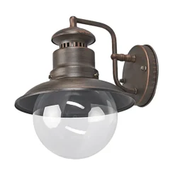 Lindby utendørs vegglampe Eddie, rustfarget, metall, IP44, E27 Sale