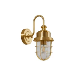 Lindby utendørs vegglampe Adalie, messingfarget, stål| Terrassebelysning