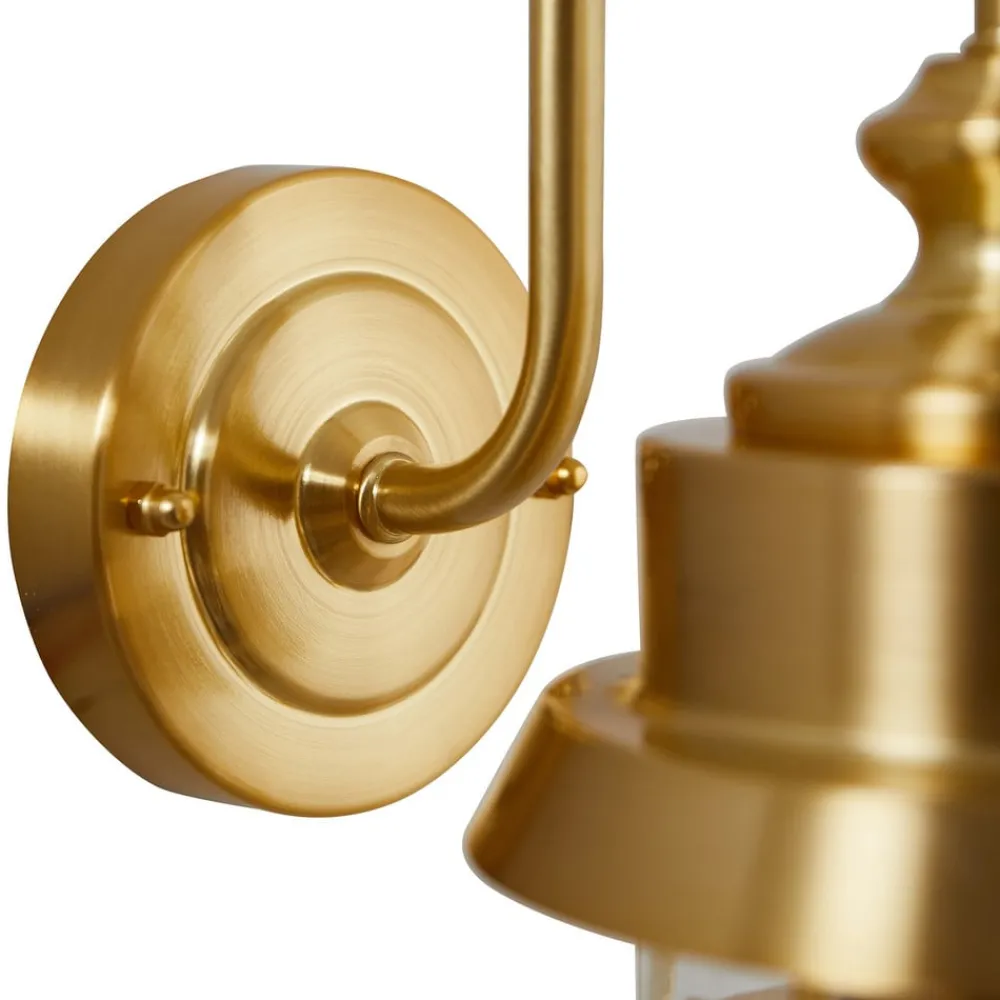 Lindby utendørs vegglampe Adalie, messingfarget, stål| Terrassebelysning