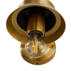 Lindby utendørs vegglampe Adalie, messingfarget, stål| Terrassebelysning