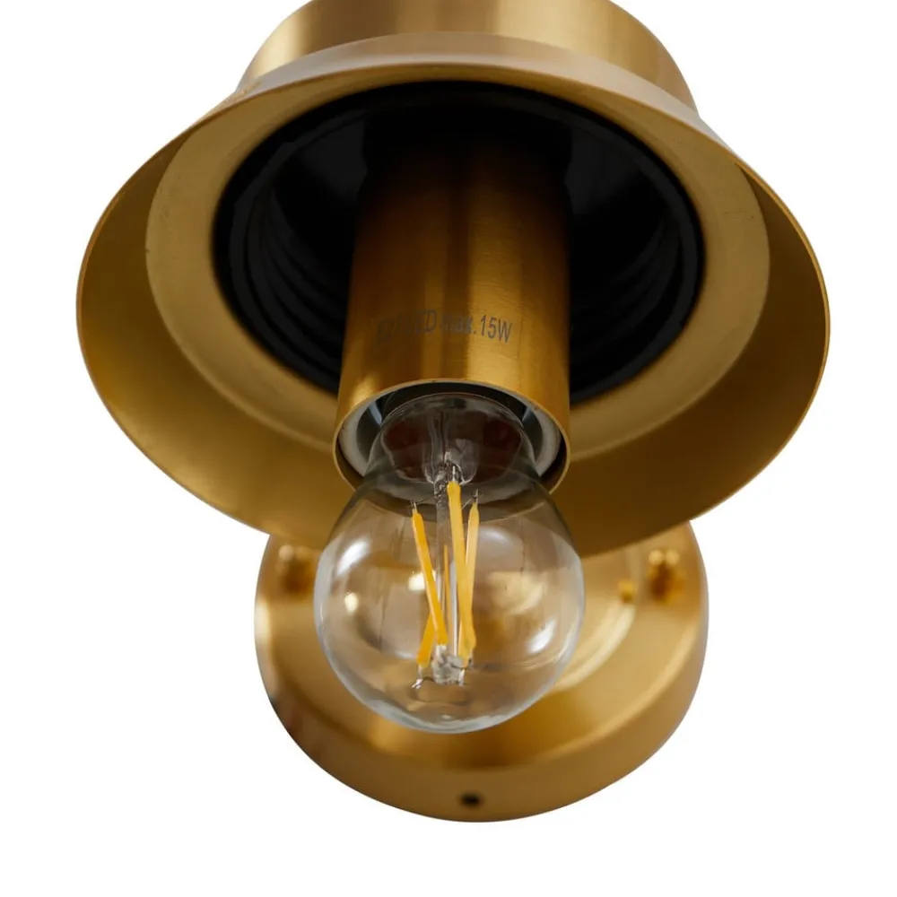 Lindby utendørs vegglampe Adalie, messingfarget, stål| Terrassebelysning