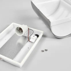 Lindby utendørs vegglampe Noyan, 20 cm, stål, IP44, E27 Best