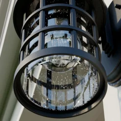 Lindby utendørs vegglampe Ankea, svart, høyde 28 cm, IP23, E27| Vegglamper Utendørs