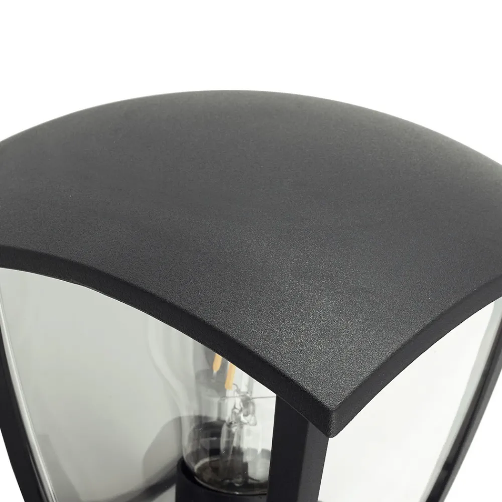 Lindby utendørs vegglampe Isidoro, svart, lykt, plast Outlet