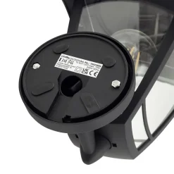 Lindby utendørs vegglampe Isidoro, svart, lykt, plast Outlet