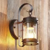 Lindby utendørs vegglampe Farly, rustbrun, aluminium, 17 cm| Terrassebelysning|Vegglamper Utendørs