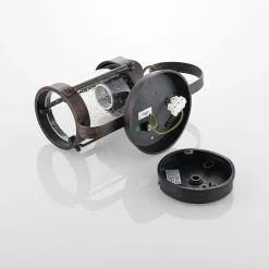 Lindby utendørs vegglampe Farly, rustbrun, aluminium, 17 cm| Terrassebelysning|Vegglamper Utendørs