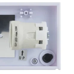 Lindby utendørs vegglampe Vimal, E27, 32 cm, svart, aluminium| Vegglamper Utendørs