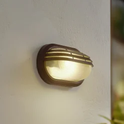 Lindby utendørs vegglampe Adita, svart, ABS, høyde 16,3 cm Clearance