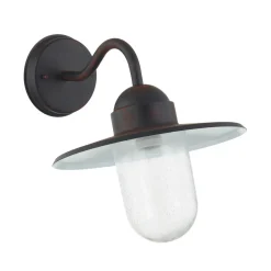 Lindby utendørs vegglampe Filip, rustbrun, 30 cm, E27, IP44 Best