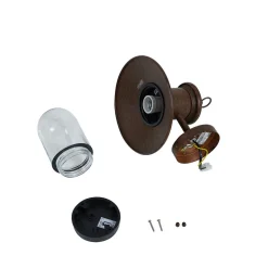 Lindby utendørs vegglampe Eloretta, rust, stål, høyde 31 cm Hot