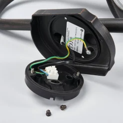 Lindby utendørs vegglampe Daphne, antikk svart, metall, E27| Terrassebelysning|Vegglamper Utendørs