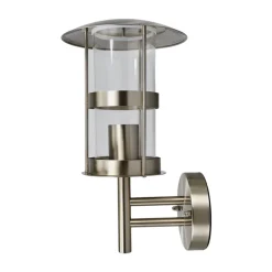 Lindby utendørs vegglampe Noemi, grå, stål, 32 cm| Vegglamper Utendørs