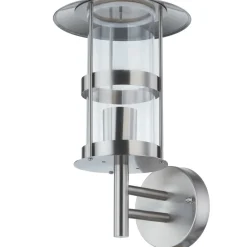 Lindby utendørs vegglampe Noemi, grå, stål, 32 cm| Vegglamper Utendørs