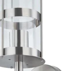 Lindby utendørs vegglampe Noemi, grå, stål, 32 cm| Vegglamper Utendørs