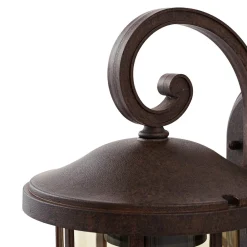 Lindby utendørs vegglampe Ankea, rust/amber, 37 cm, IP23, E27