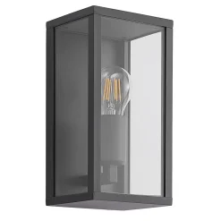 Lindby utendørs vegglampe Peldar, klar, 1 lyskilde, 26 cm, metall Hot