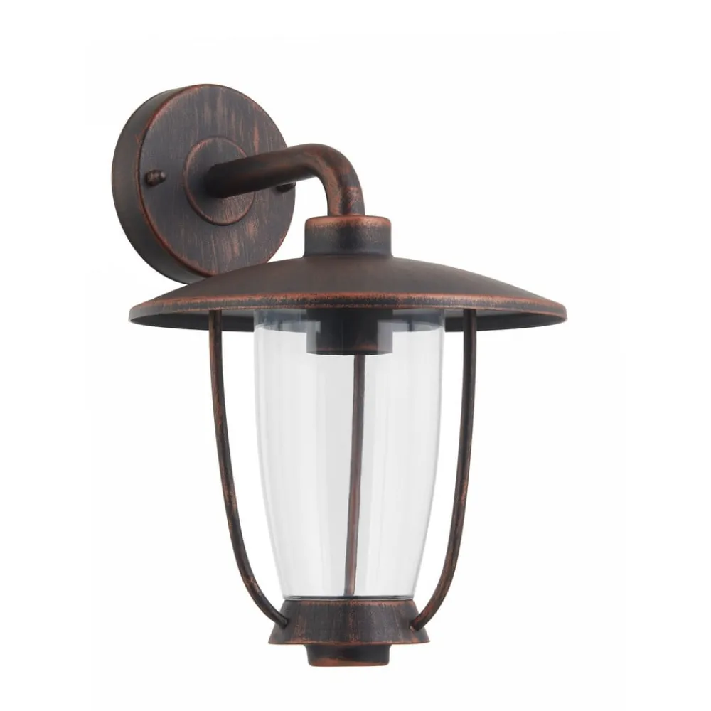 Lindby utendørs vegglampe Satish, kobberfarget, jern, 32 cm| Vegglamper Utendørs