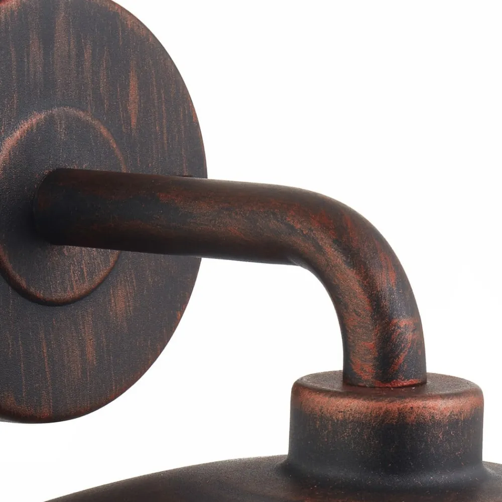 Lindby utendørs vegglampe Satish, kobberfarget, jern, 32 cm| Vegglamper Utendørs