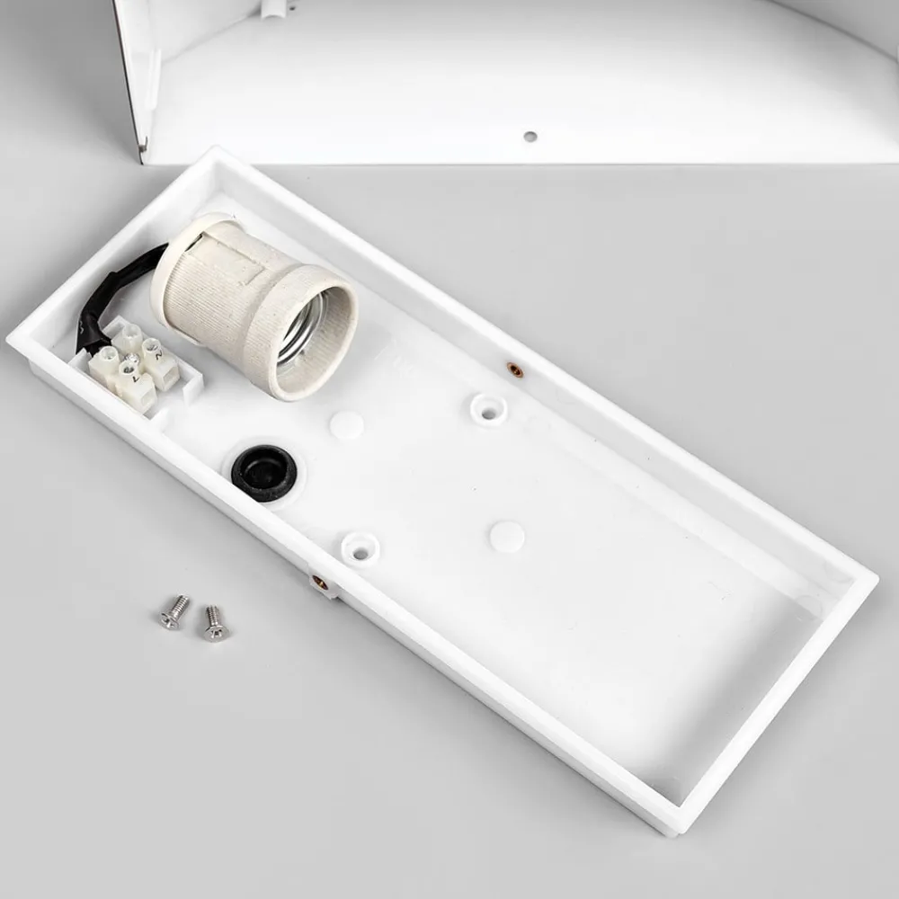 Lindby utendørs vegglampe Raja, 25 cm bred, stål, IP44, E27| Terrassebelysning|Vegglamper Utendørs