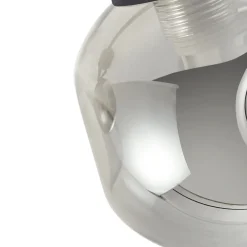 Lindby Valentina taklampe, grå/svart, 4 lyskilder, glass Online