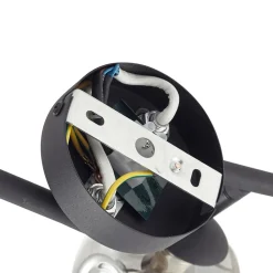 Lindby Valentina taklampe, grå/svart, 4 lyskilder, glass Online