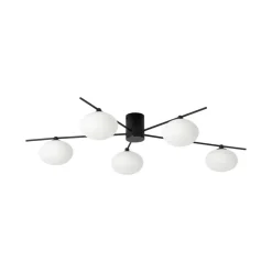 Lindby Valisa taklampe, svart, 5-lamper Online