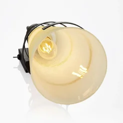 Lindby vegglampe Anouk, høyde 44 cm, glass, metall, fakkellampe Hot