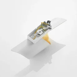 Lindby vegglampe Desirio, hvit/gull, 35 cm, metall