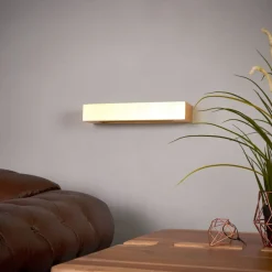 Lindby vegglampe Emina, gull, gips, 36 cm, E14| Design- Og Hotellbelysning