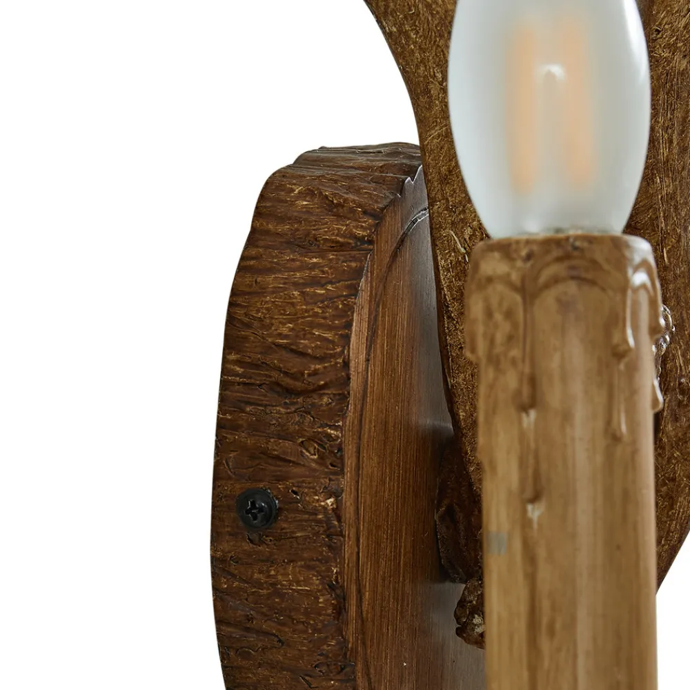 Lindby vegglampe Fibi, brun, gevir, 2 lyskilder, E14 Online