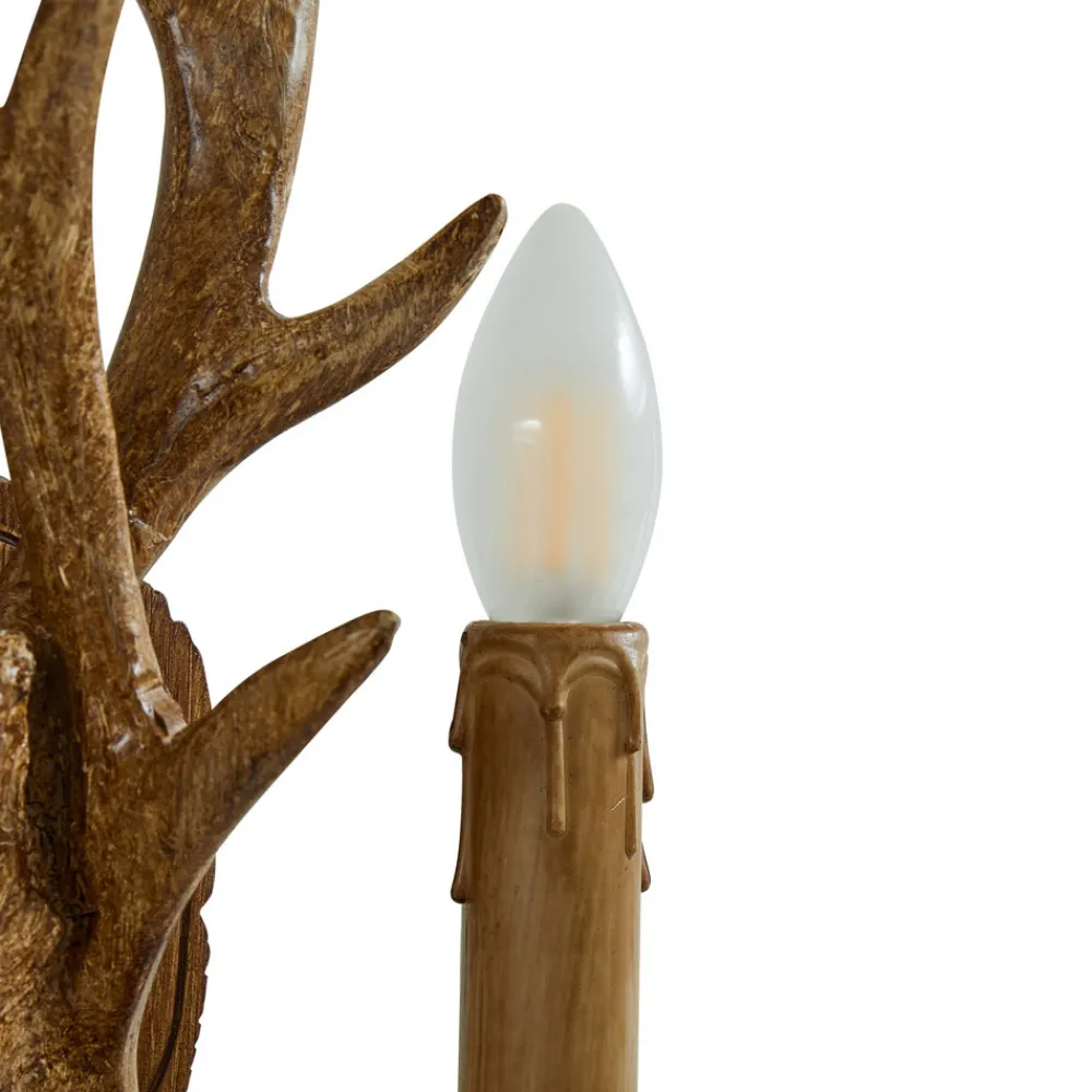 Lindby vegglampe Fibi, brun, gevir, 2 lyskilder, E14 Online