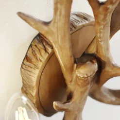 Lindby vegglampe Fibi, brun, gevir, 2 lyskilder, E14 Online