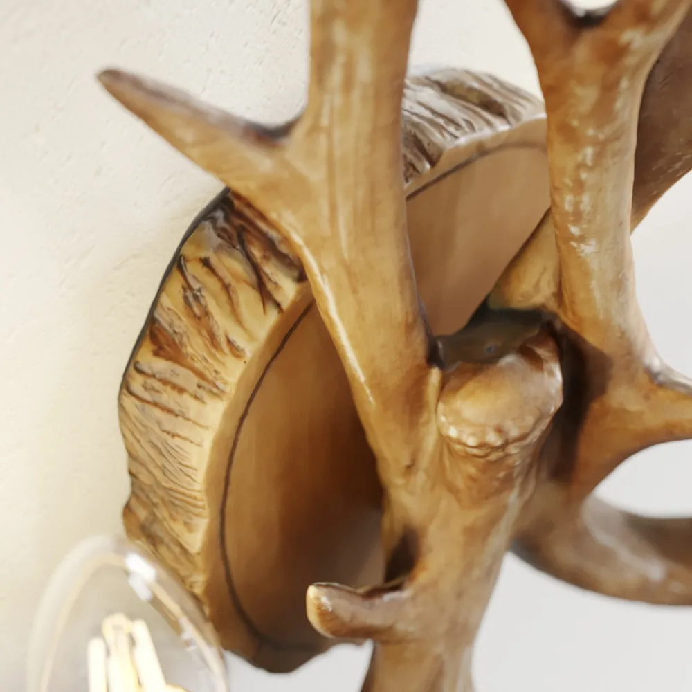 Lindby vegglampe Fibi, brun, gevir, 2 lyskilder, E14 Online