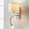 Lindby vegglampe Florens, nikkel, LED-leselampe, 23,5 cm Online