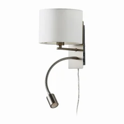 Lindby vegglampe Florens, nikkel, LED-leselampe, 23,5 cm Online