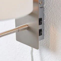 Lindby vegglampe Florens, nikkel, LED-leselampe, 23,5 cm Online