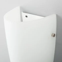 Lindby vegglampe Hermine, hvit, glass, høyde 30 cm, E27 Clearance